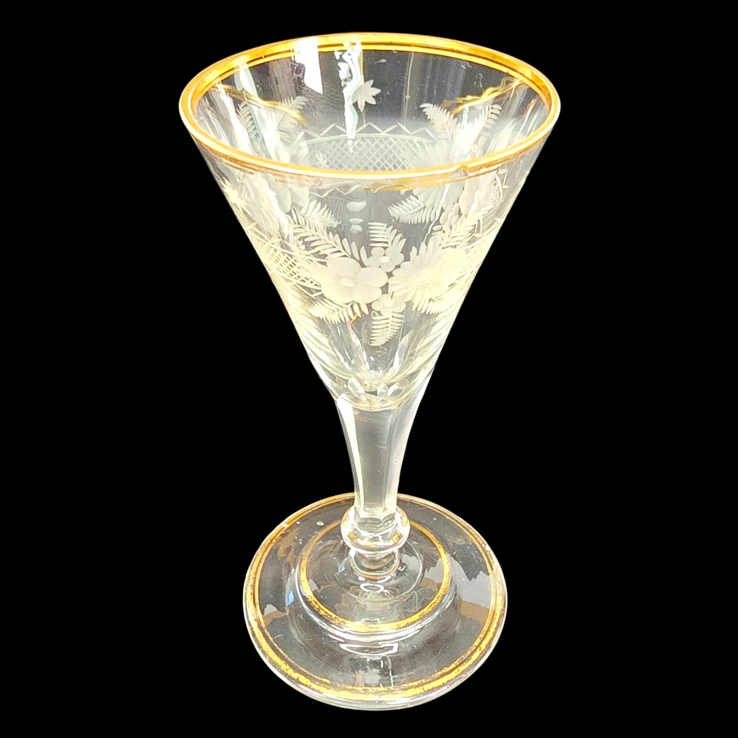 Trio of Petite Vtg Cordial Glasses Mismatched Minitature Liqueur Glass Set Read