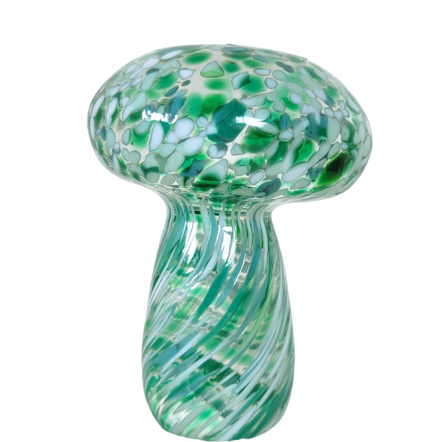 Glass Mushroom Paperweight Alessandro Coppola Italy Hand Blown Art Glass 4.5" H