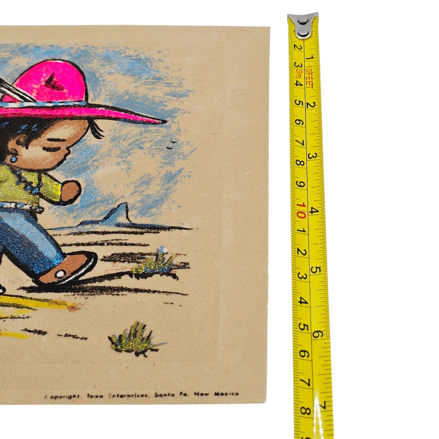 Gerda Christoffersen Signed Tewa Silk Screen Print Native American Child Papoose