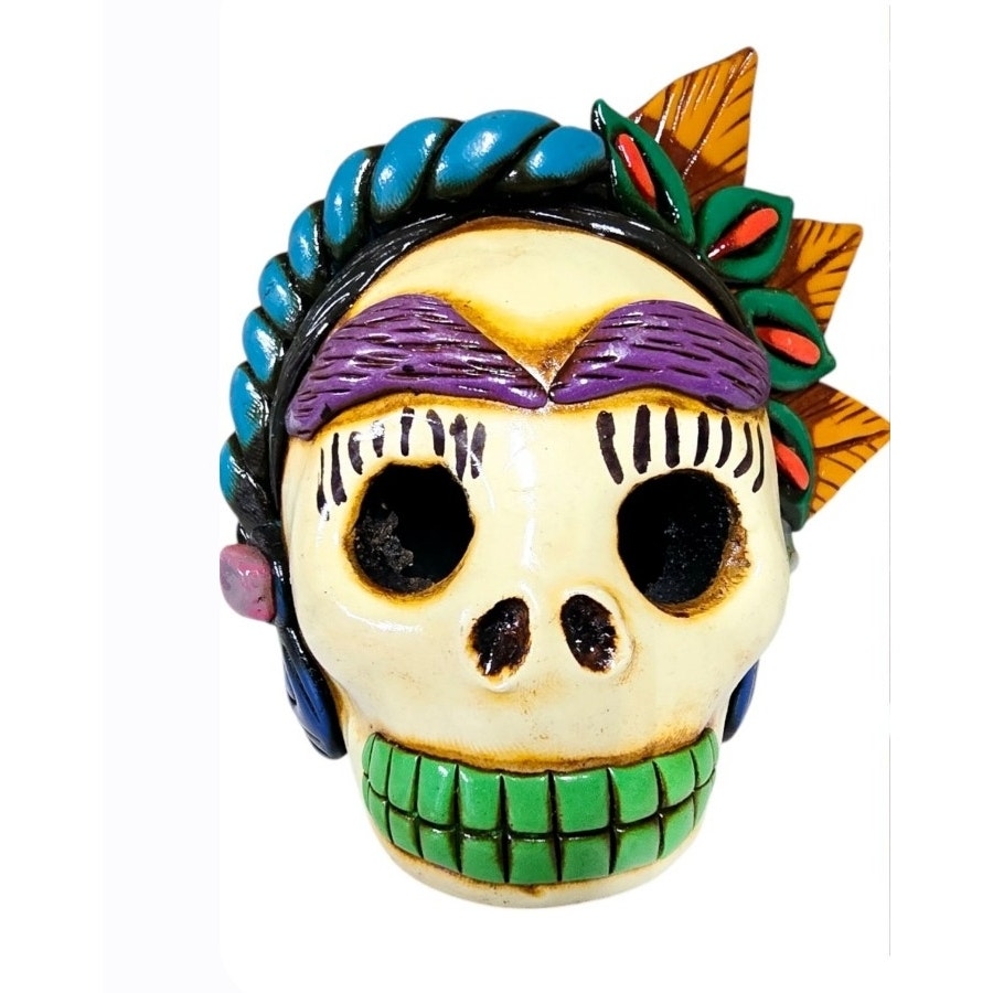 "Calaverita" Artist Made Mexican Ceramic Day of the Dead Whistle Halloween Skull