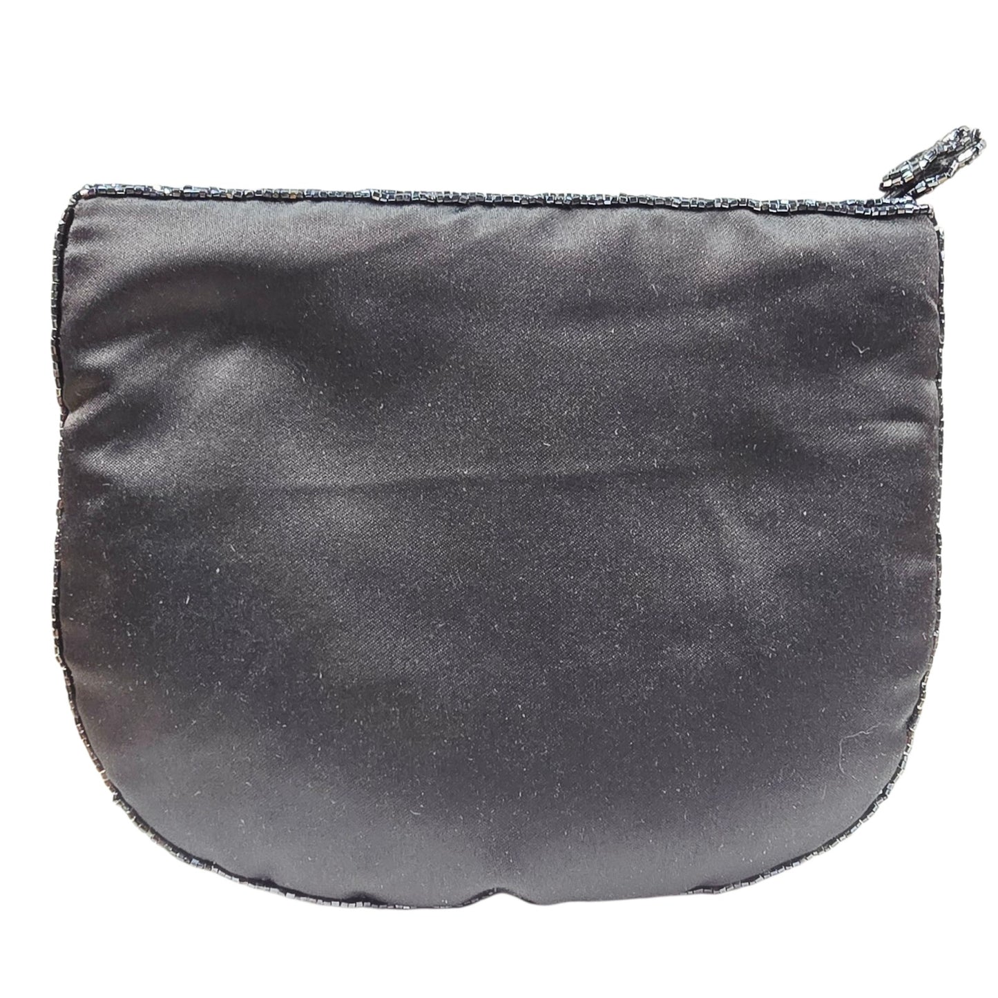 Vintage Genie Black Cat Beaded Change Purse
