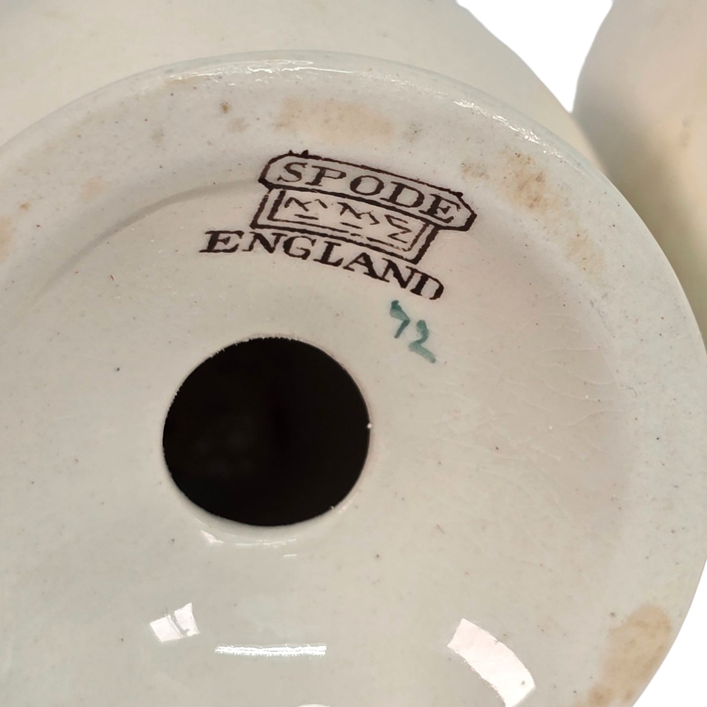Spode England Reynolds Fruit Salt Pepper Shakers Vtg 1972 MME Gilder Mark FLAW