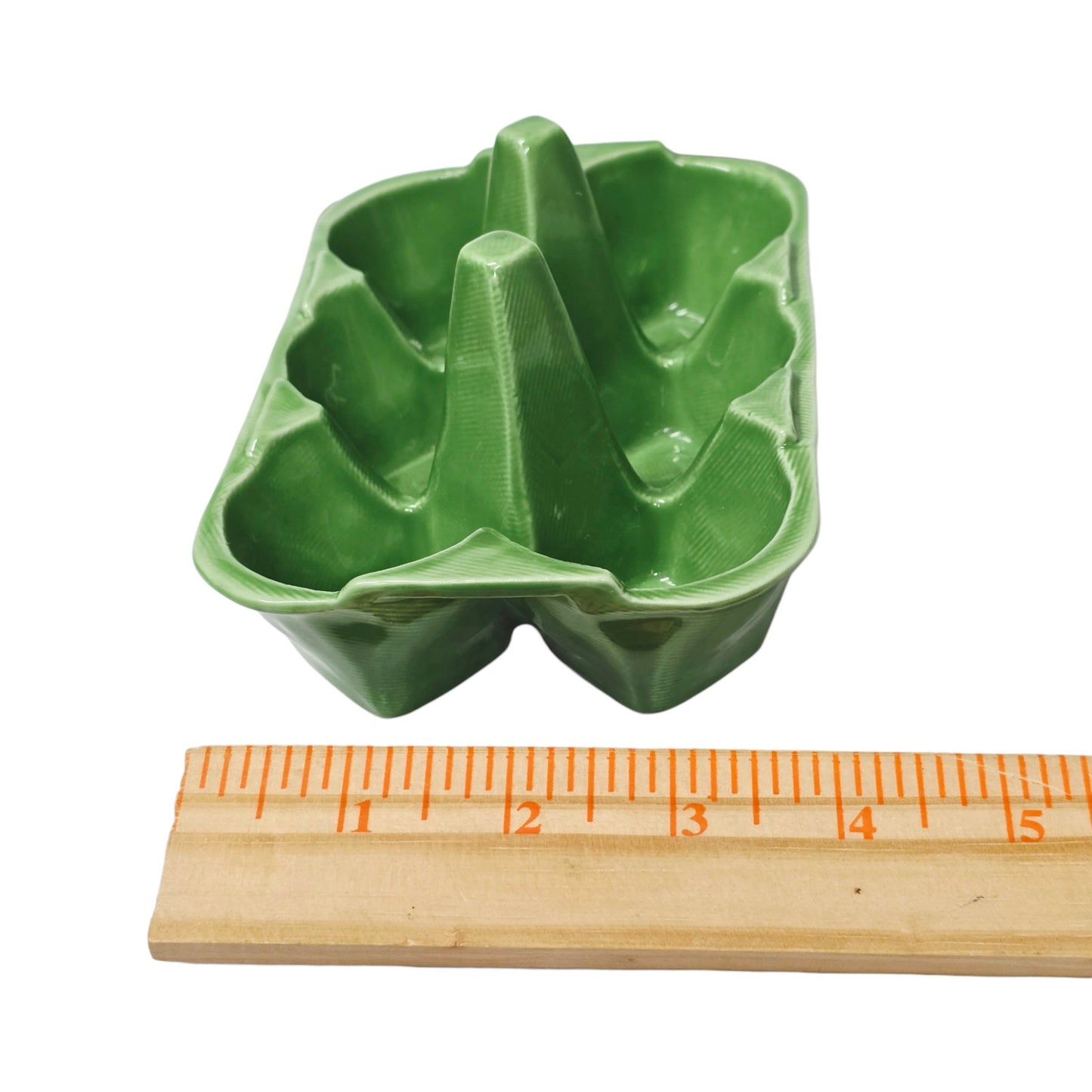 Anthropologie Biscuit Ceramic 6-Cup Egg Crate Green Farmhouse Egg Holder