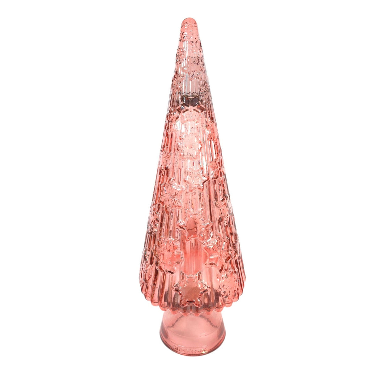 Vidrios San Miguel Pink Recycled Glass Christmas Tree 17 Inch Spain READ