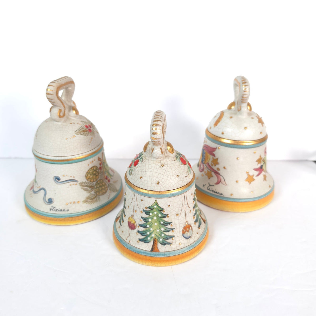 Vintage Veneto Flair V Tiziano Italian Christmas Bells Set 3 1973 1975 1976