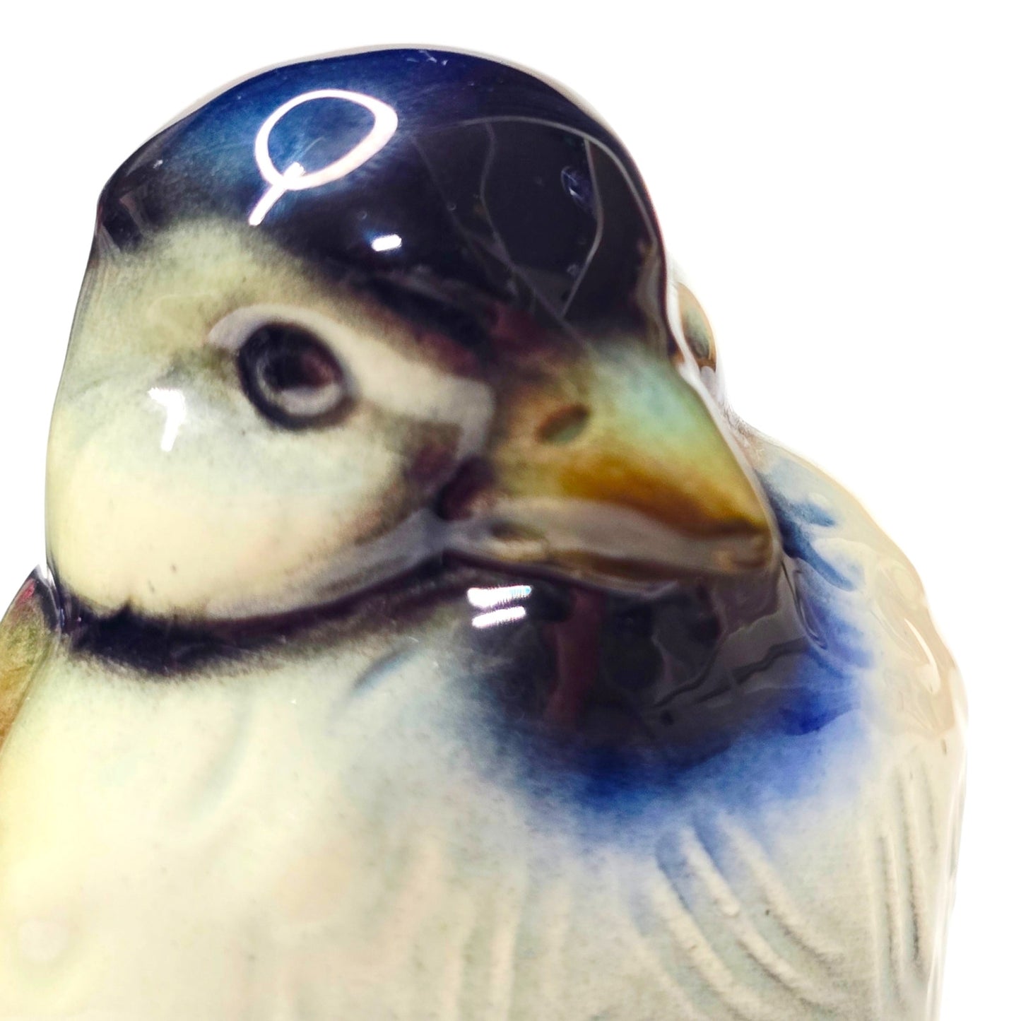 Goebel West Germany CV 74 Blue Headed Sparrow Bird Figurine Porcelain CV74