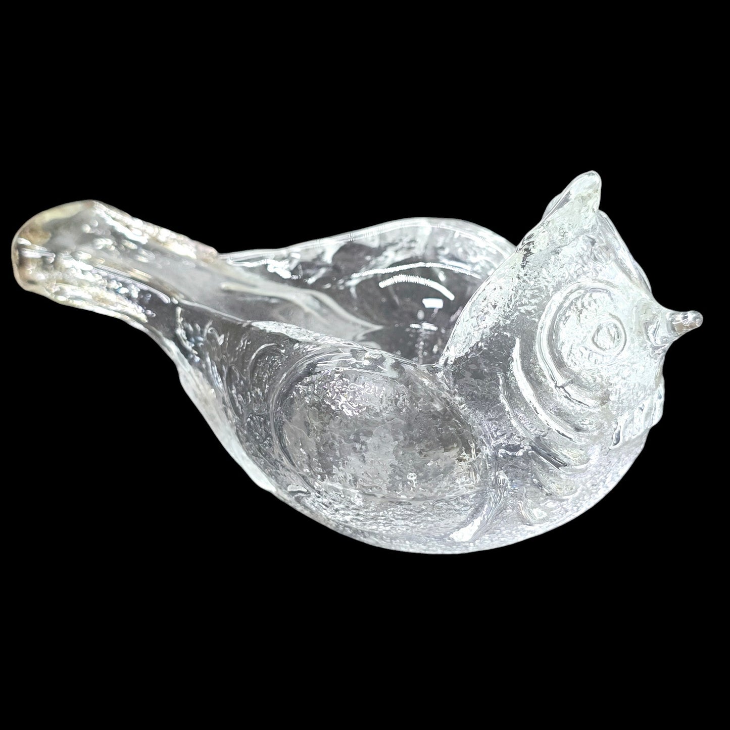 Rosenthal Glass Bird Candle Holder Studio Line Crested Bird Candle Holder