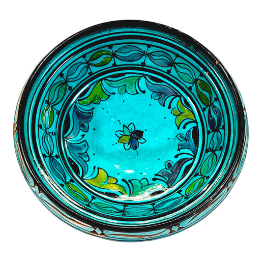 Turquiose Glazed Decorative Ceramic Bowl