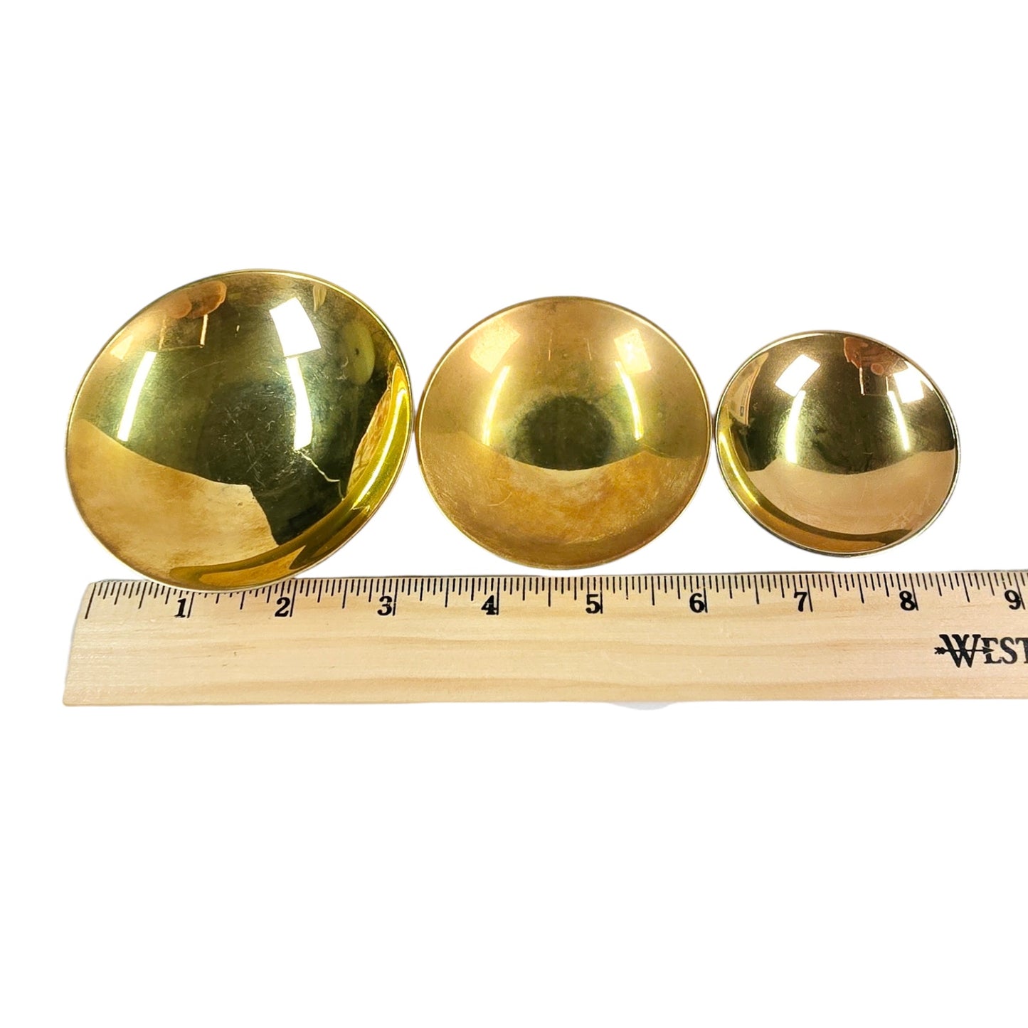 Vintage 24K Gold-Plated Small Nesting Bowls Japanese Kinpai Ceremonial Sake Cup Marked 24K GP