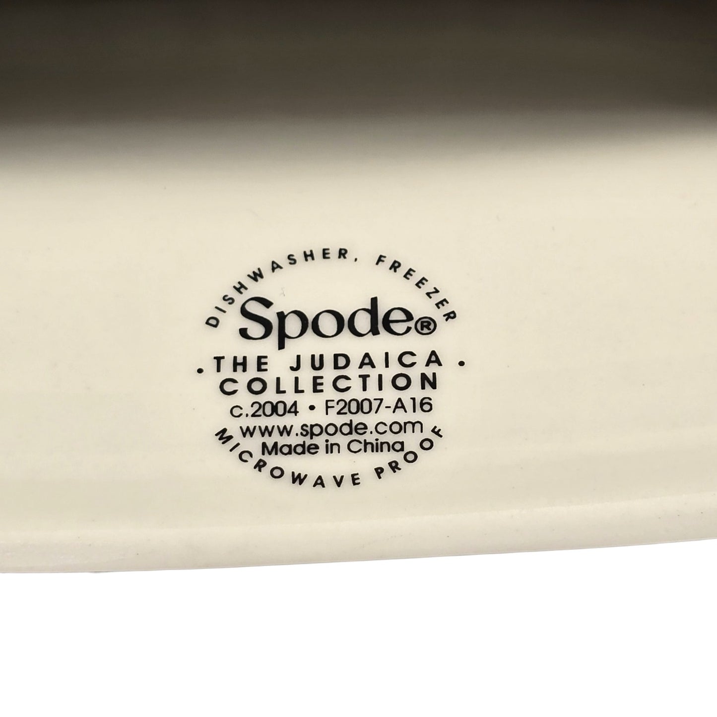 Vintage Spode The Judaica Collection Ceramic Hanukkah Menorah Blue White Scroll