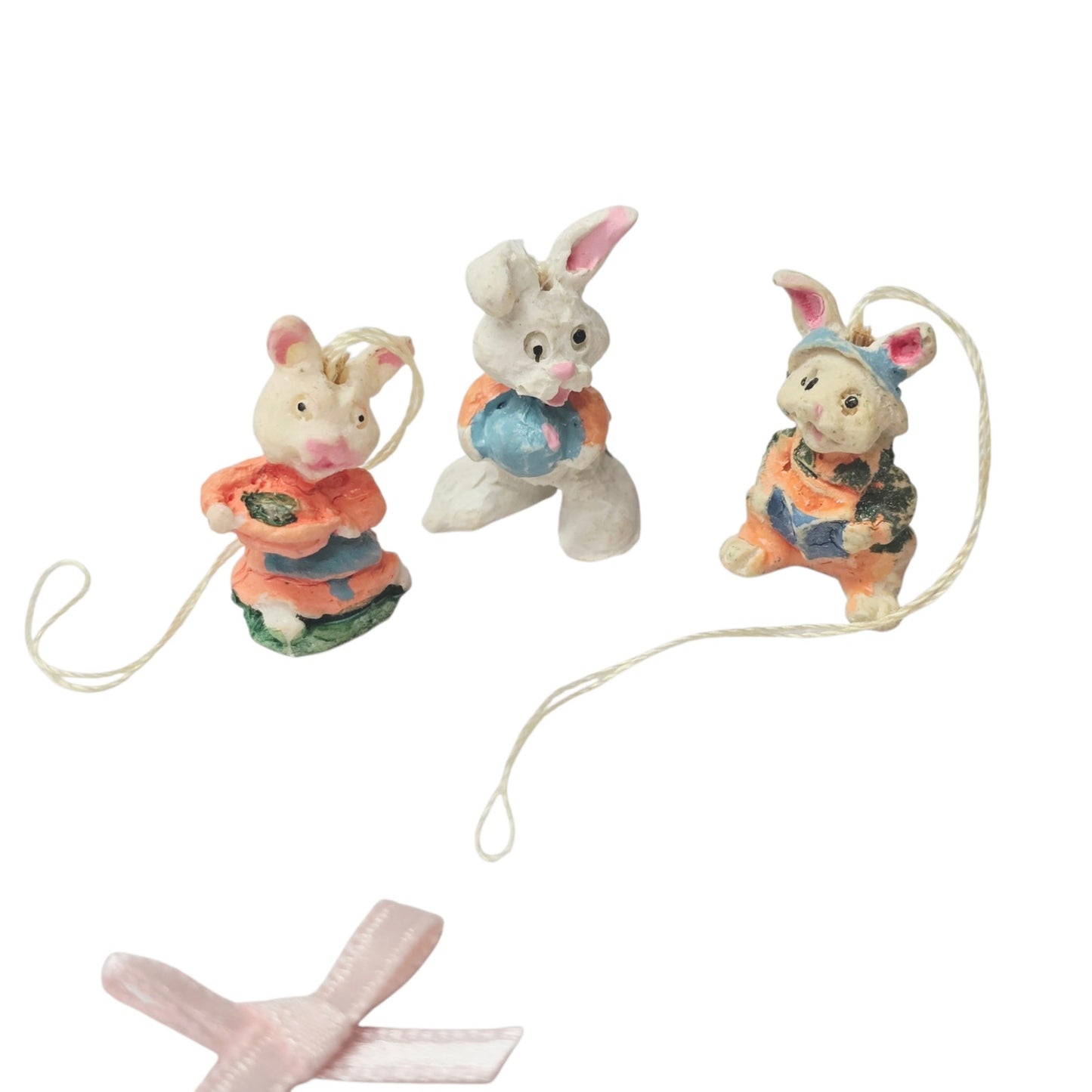 Vtg Tabletop Mini Easter Tree Decor Set - 16 Ornaments -Story of the Easter Tree