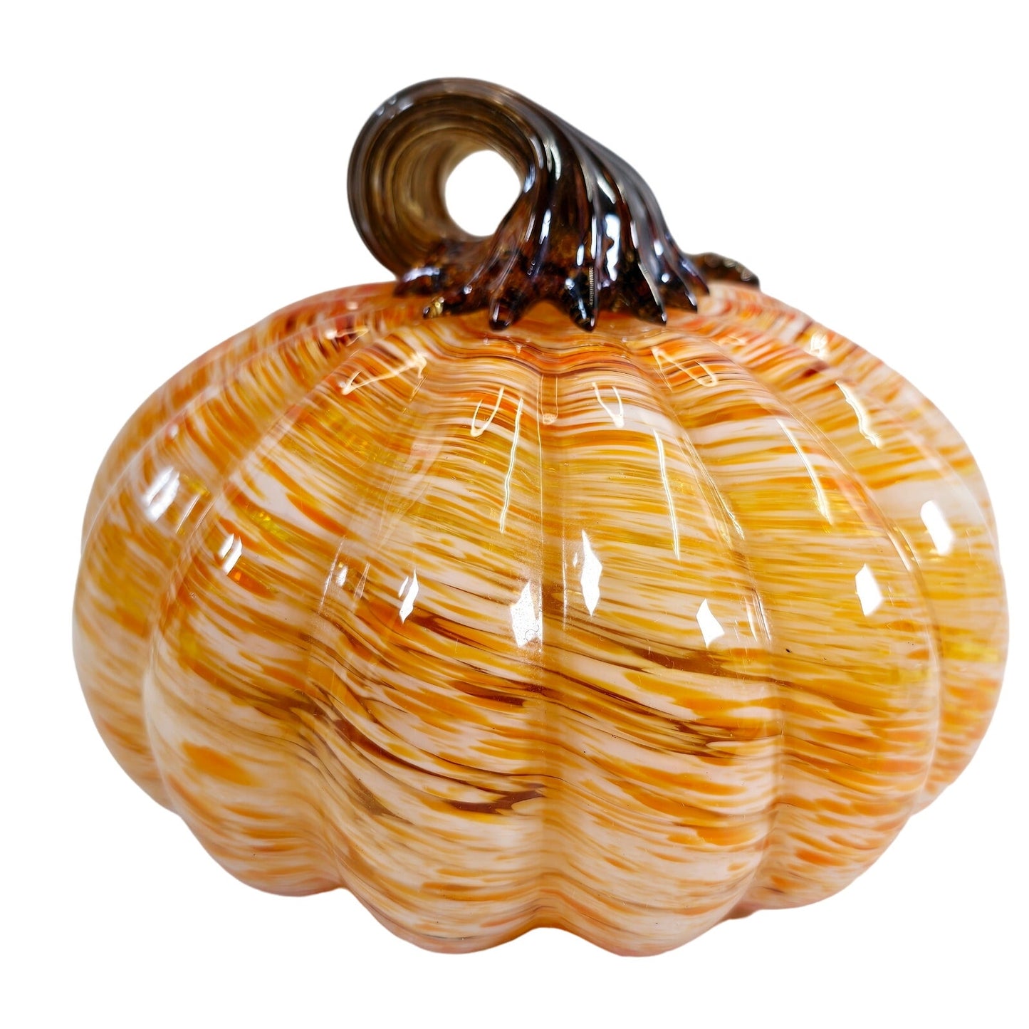 Home Martha Stewart Soft Green Hand Blown Glass Pumpkin