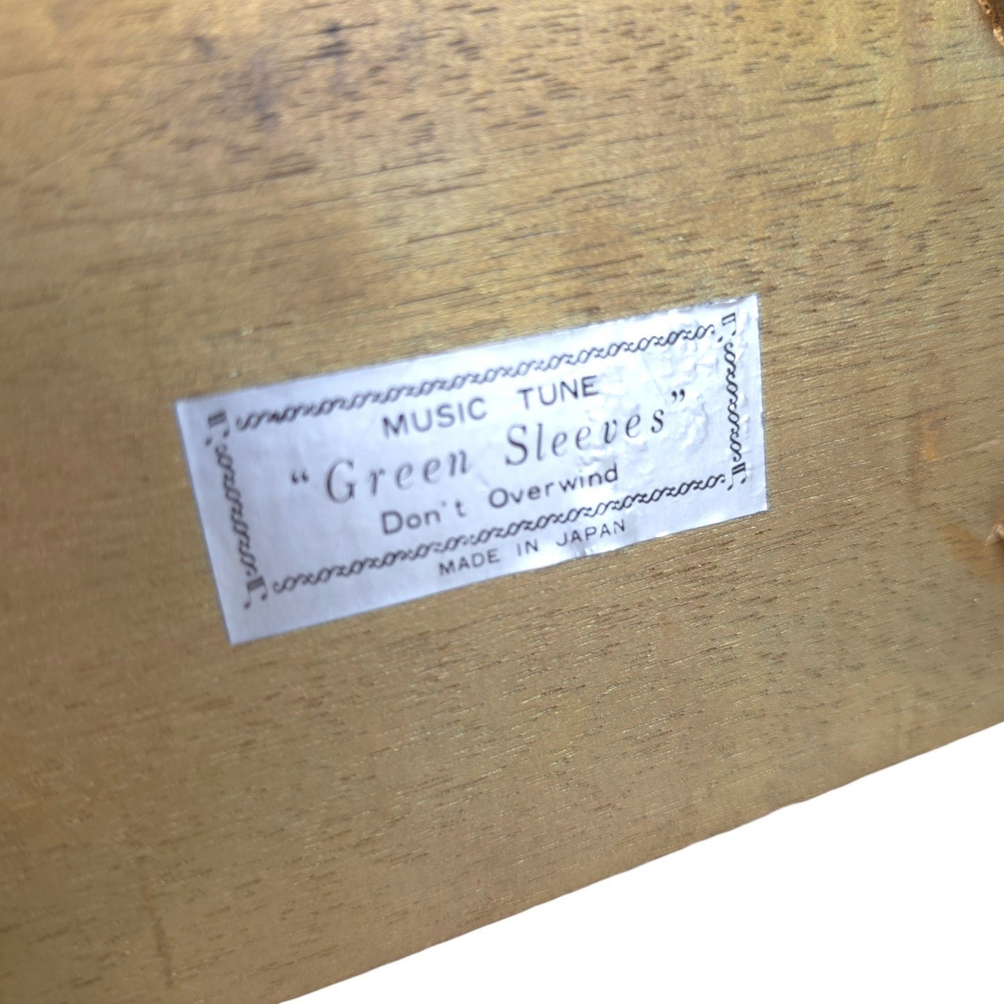 (Reserved for Customer) Vintage Florentine Wood Music Box Jewelry Box Made in Japan Plays: Green Sleeves