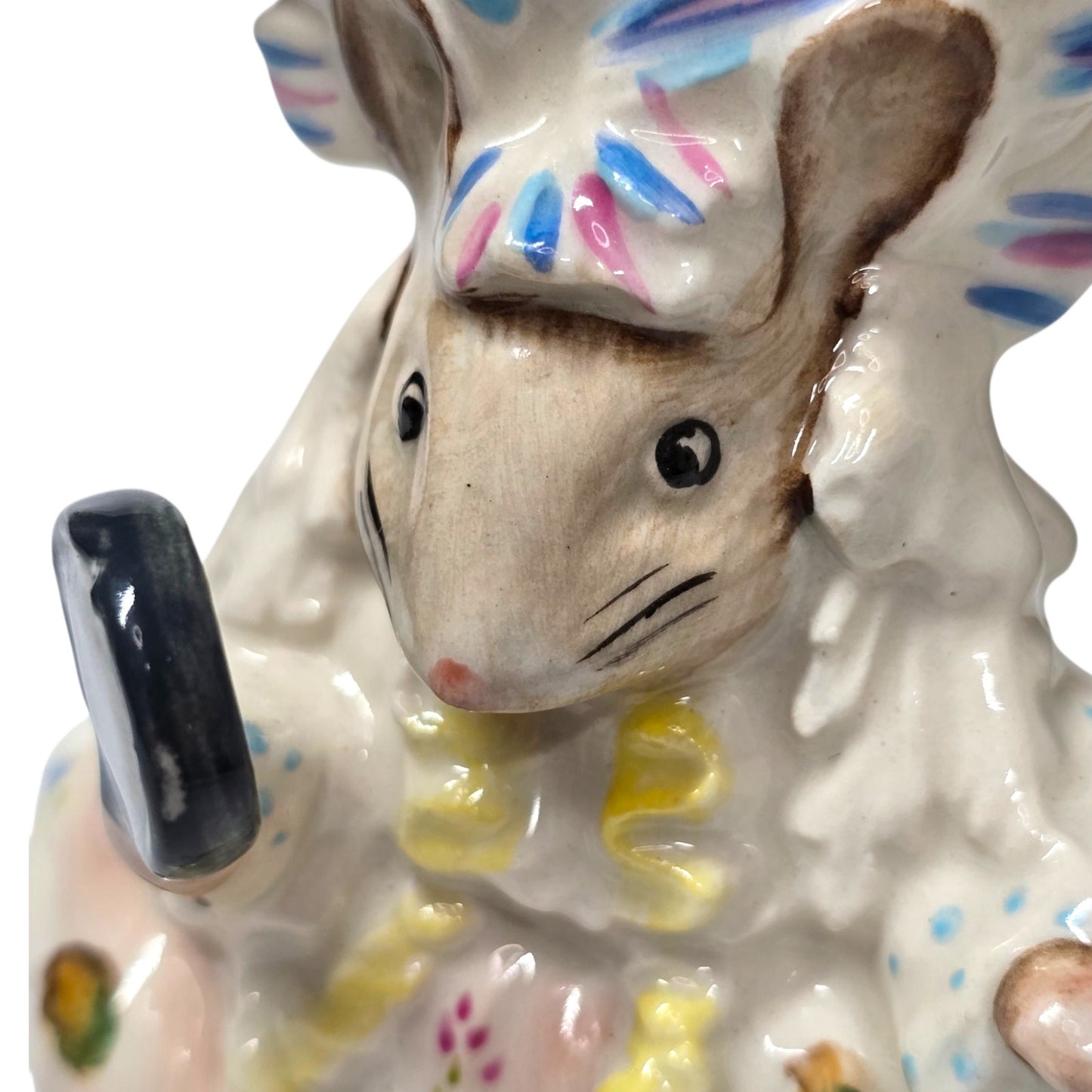 Beswick Beatrix Potter Lady Mouse Tailor of Gloucester Figurine Magnifying Glass