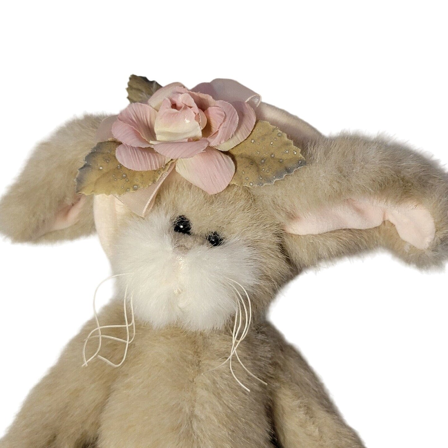 Vintage Super Soft Bunny Plush Bearington Collection Jointed Plush Easter Decor