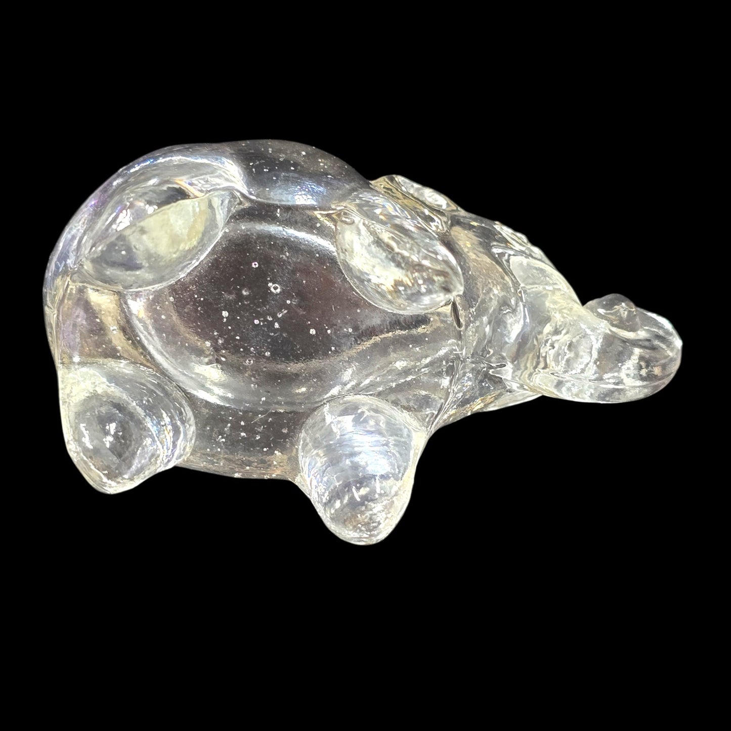 (Reserved for Customer) Vintage Pressed Glass Elephant Trinket / Salt Cellar