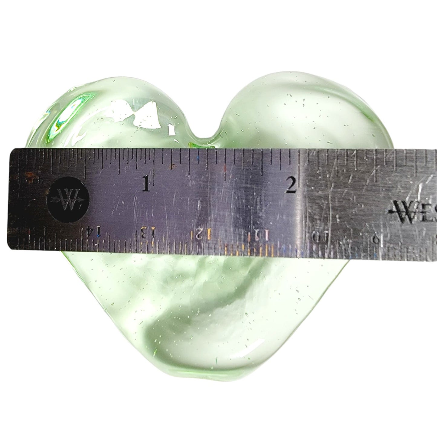 Green Heart Recycled Glass Trinket Dish Paperweight 💚