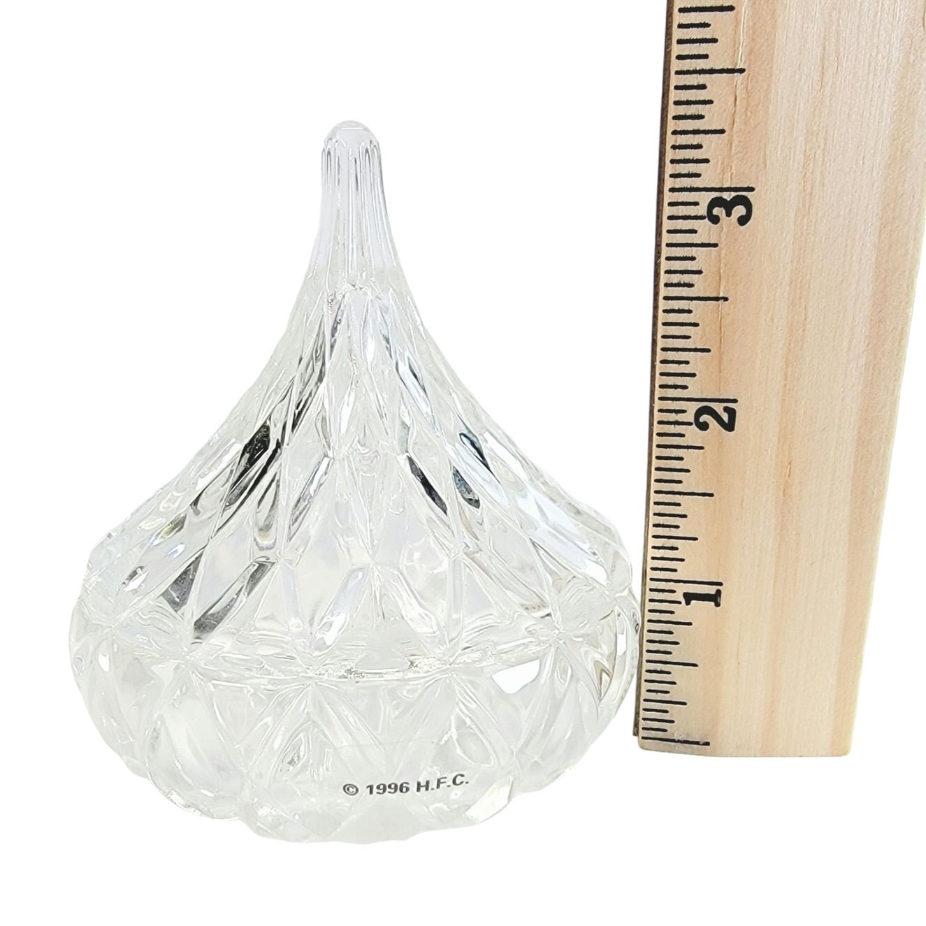 Vintage Hershey's Kiss Lead Crystal Mini Candy Trinket Dish with Lid 3.25" HFC 1996