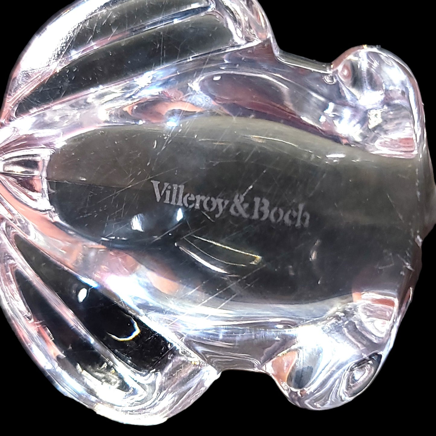 Villeroy & Bock Glass Lead Crystal Frog Paperweight