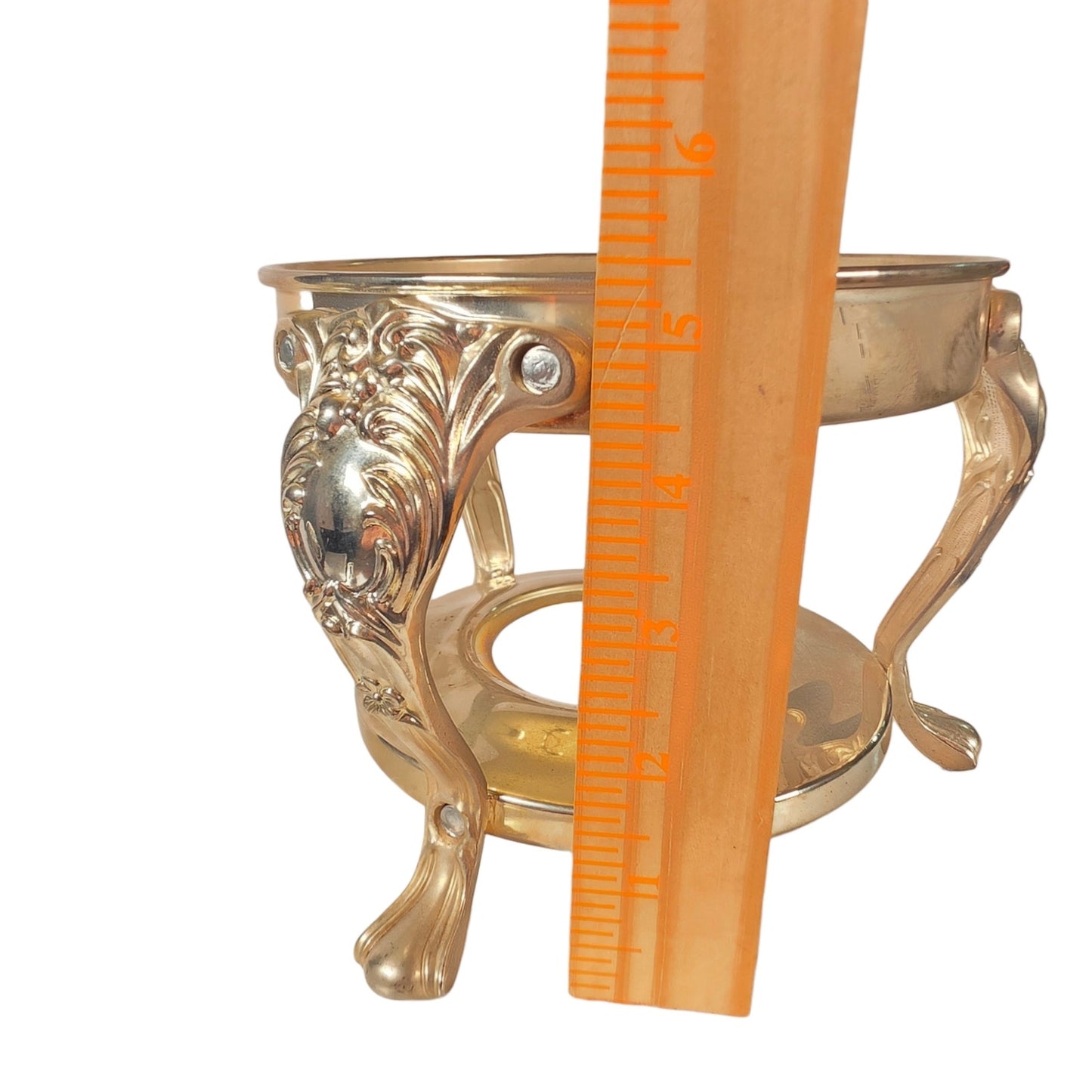Vintage Silver Plated Plant Stand Cachepot Ring Lion Paw Feet Neoclassic Design