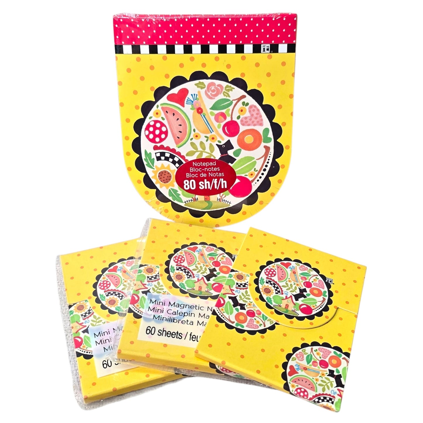 Mary Engelbreit Notepad LOT In ME Tin Box All New Giftable