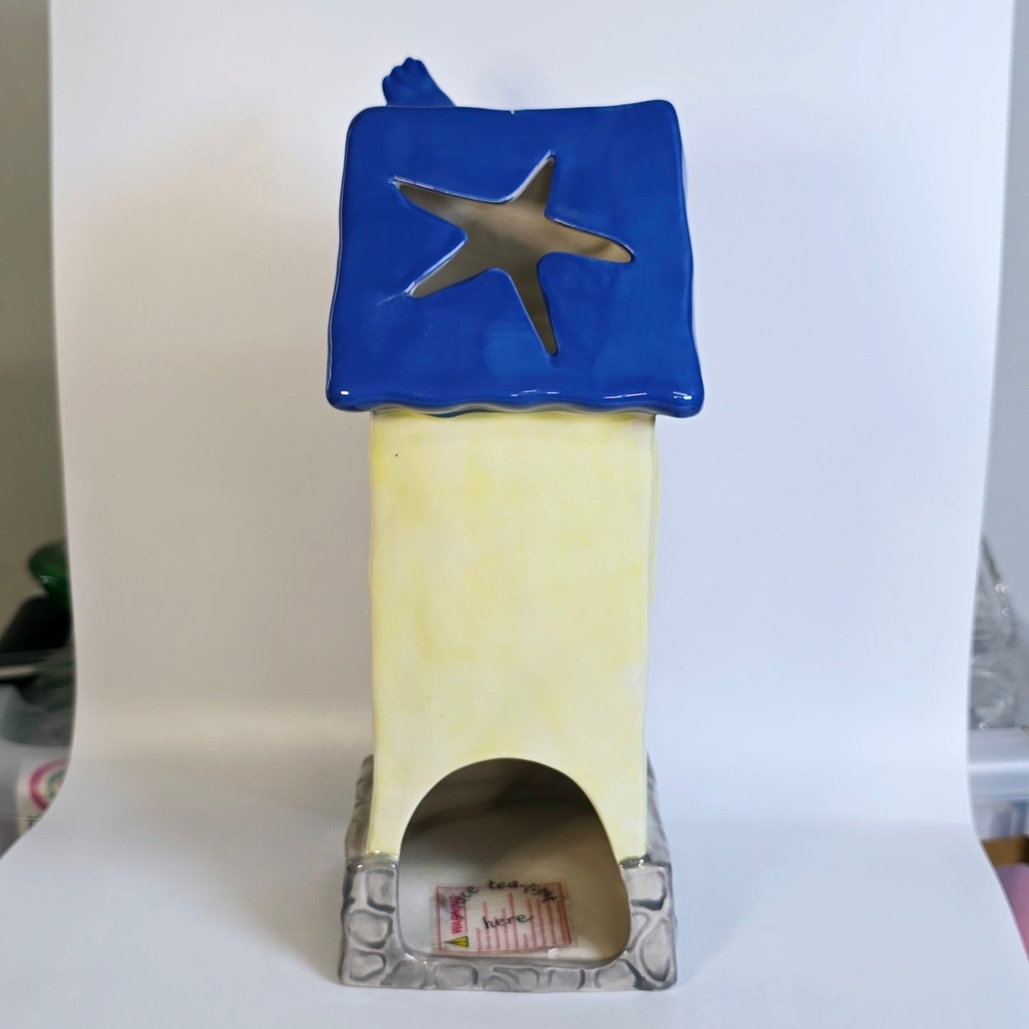 AS IS Blue Sky Pottery "Coral Cove Brew Pub" Tealight House, 2019 Heather Goldminc