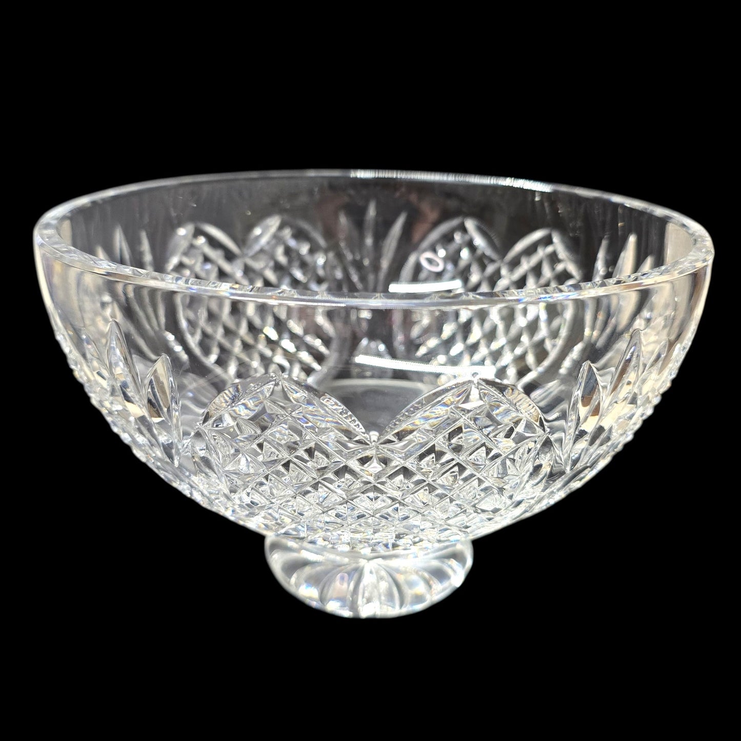 Waterford Crystal Wedding Hierloom Crystal Heart Pattern Footed Bowl, 8" D