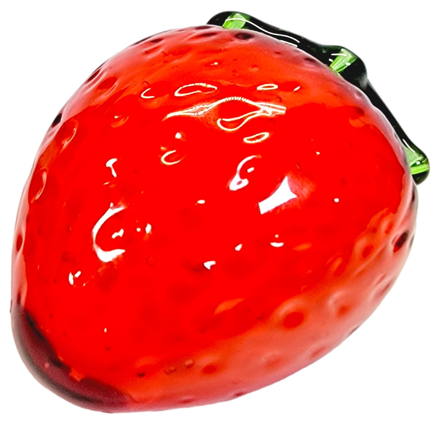 Hand Blown Art Glass Strawberry