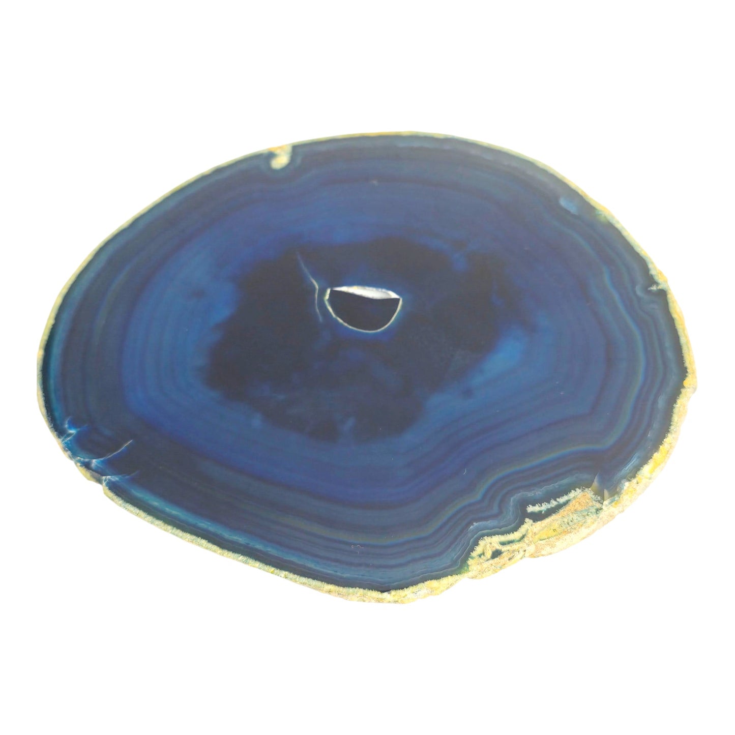 Blue Agate Geode Crystal Druzy Slab Slice