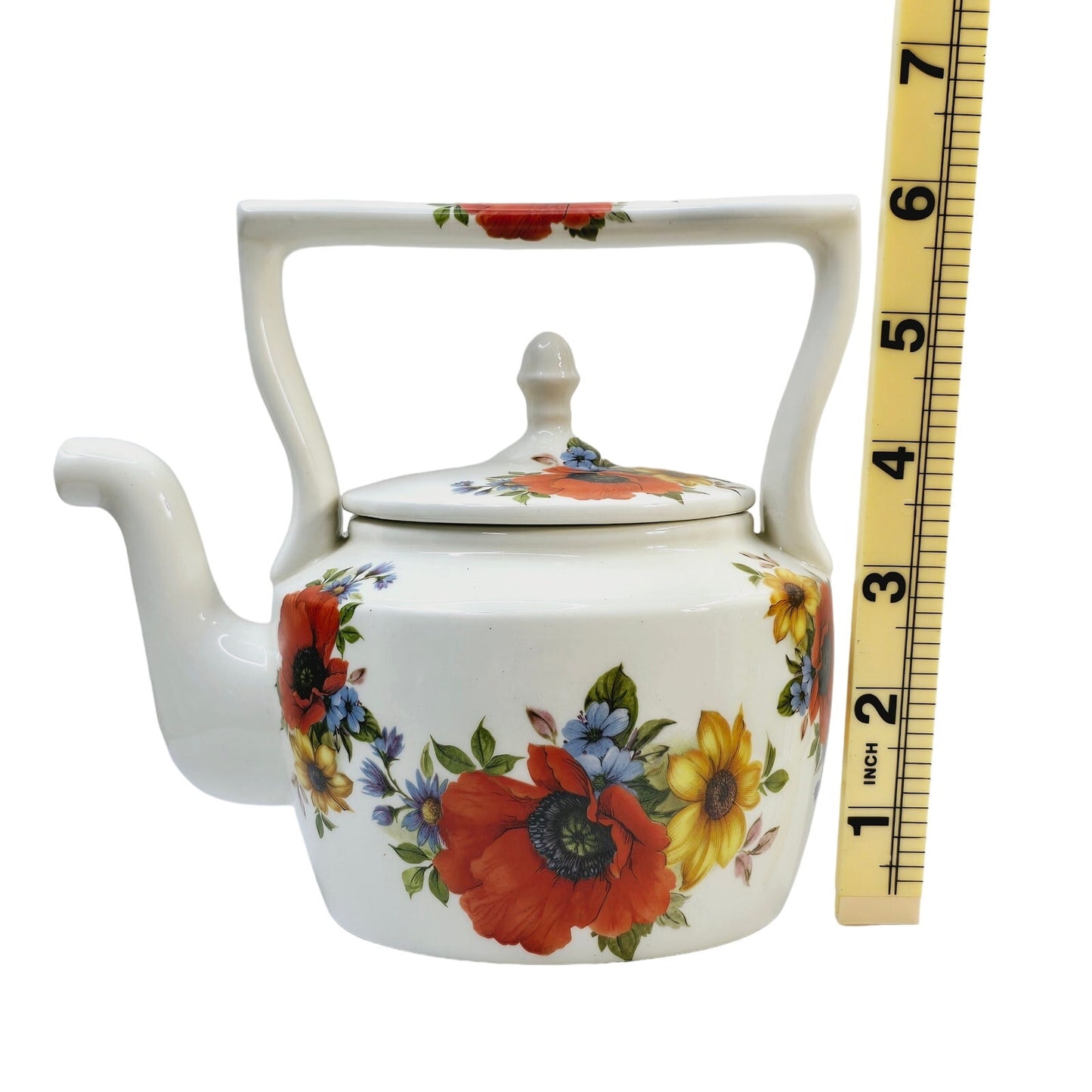 Vintage Arthur Wood Teapot, England, Floral Print