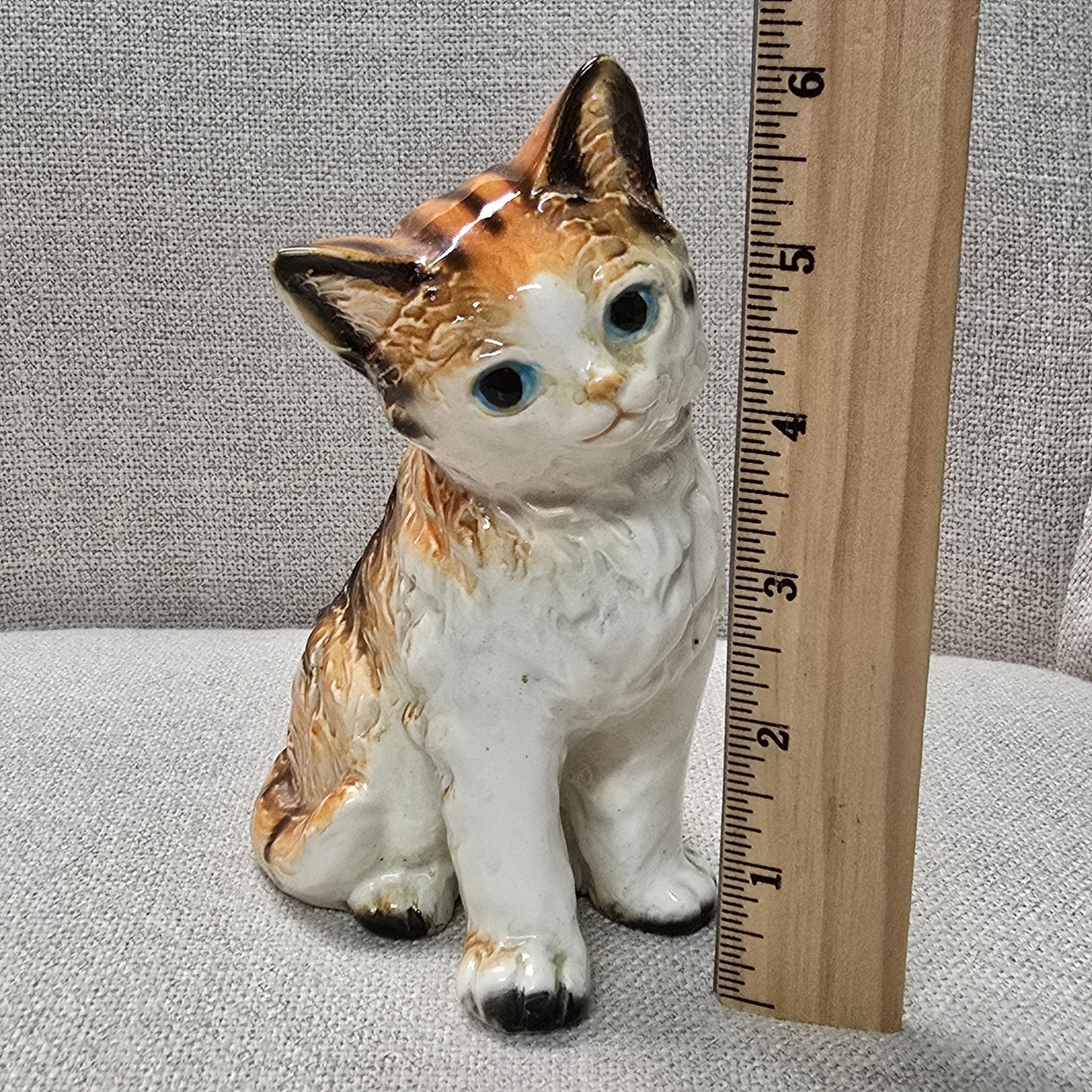 Vintage 50s Nippon Yoko Boeki Co Japan Orange Cream Cat Figurine Tabby