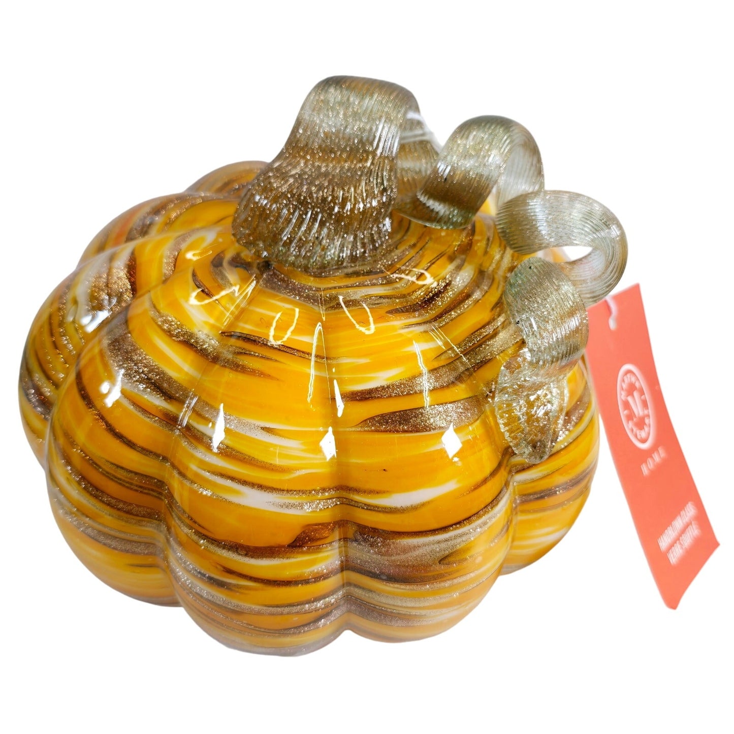 Home Martha Stewart Soft Green Hand Blown Glass Pumpkin