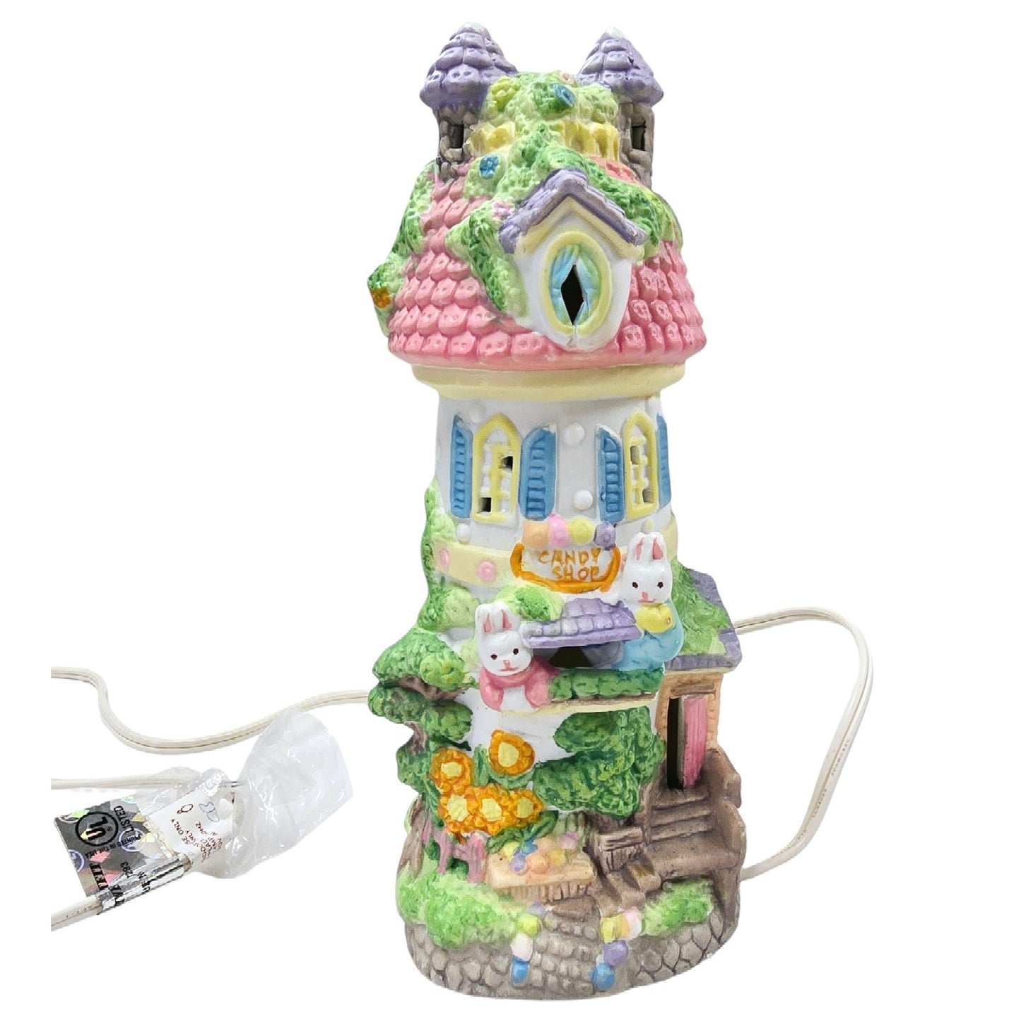 Vintage Cottontale Cottages 8" Light-Up Candy Shop Hand Painted Easter Village