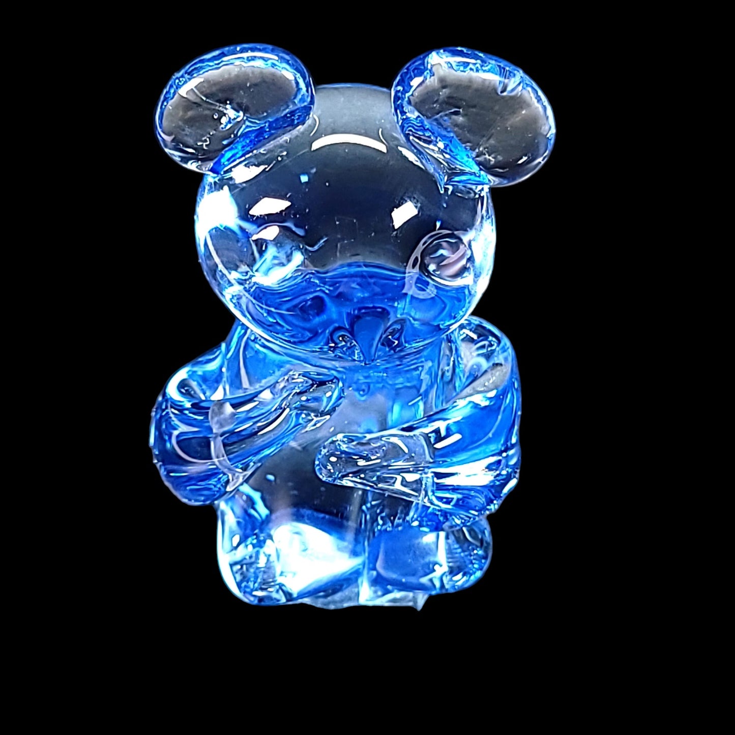 United States Commemorative Fine Art Gallery Blue Glass Koala Bear Paperweight