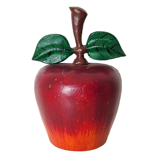 Vintage Cast Iron Apple Door Stop 7"