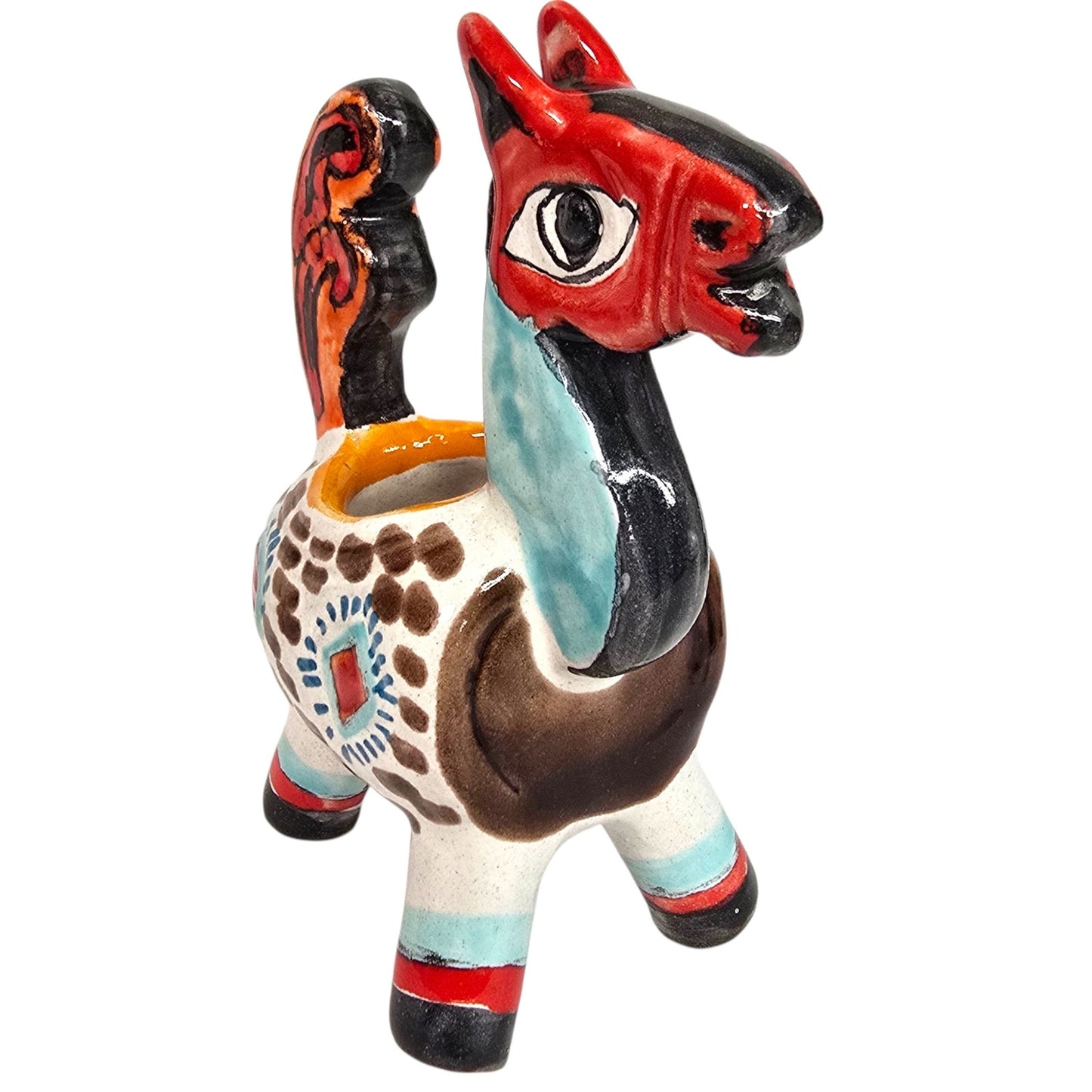 Vintage De Simone Italian Ceramic Horse Figurine Planter Mid Century Pottery