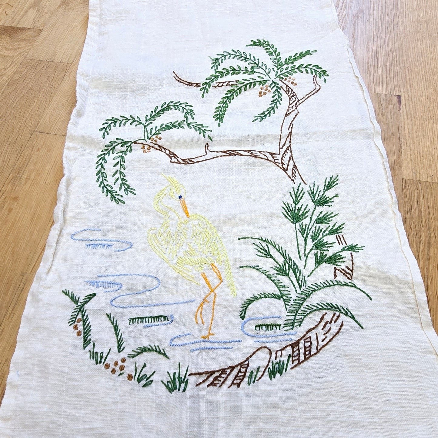 11" x 37" Yellow Bird Table Runner