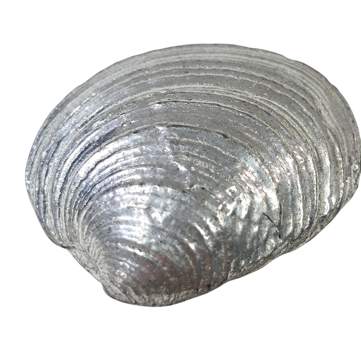 Set of 3 Pewter Metal Shells