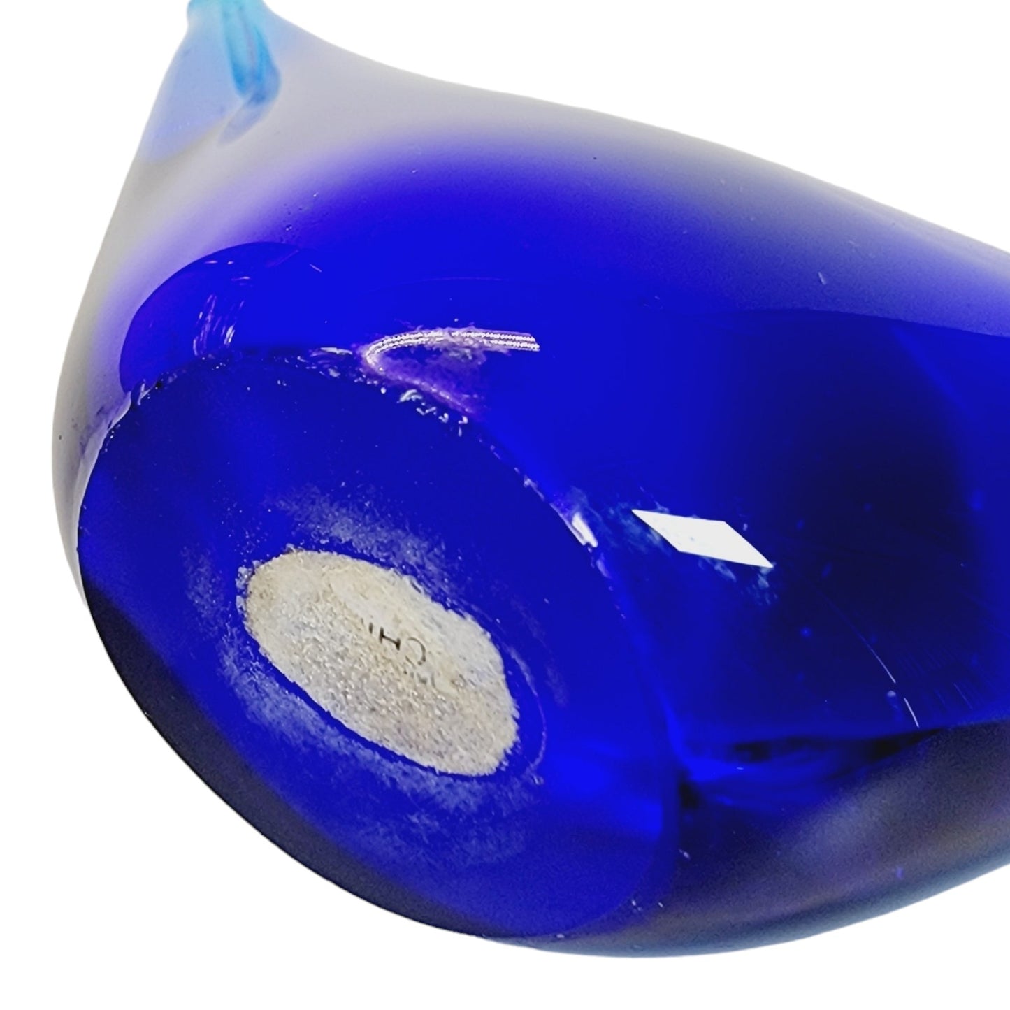 Blue Art Glass Hand Blown Glass Cobalt Blue Bird- Lynn T