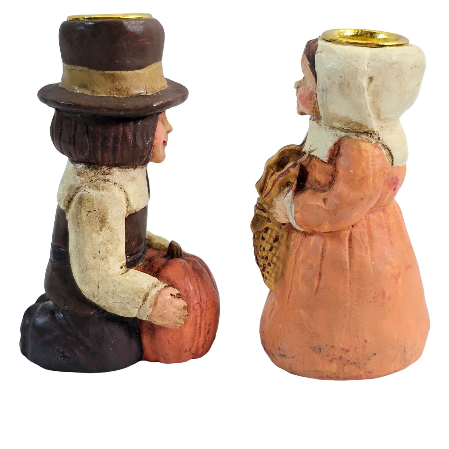 Kurt S. Adler Thanksgiving Pilgrim Candle Holders