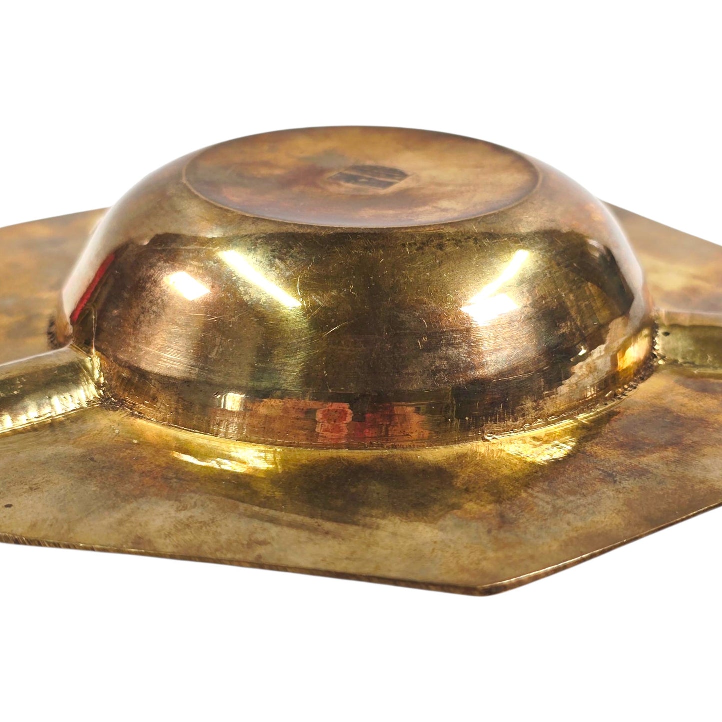 Vintage Brass Ashtray Great Seal of United States, Bald Eagle Strength Freedom