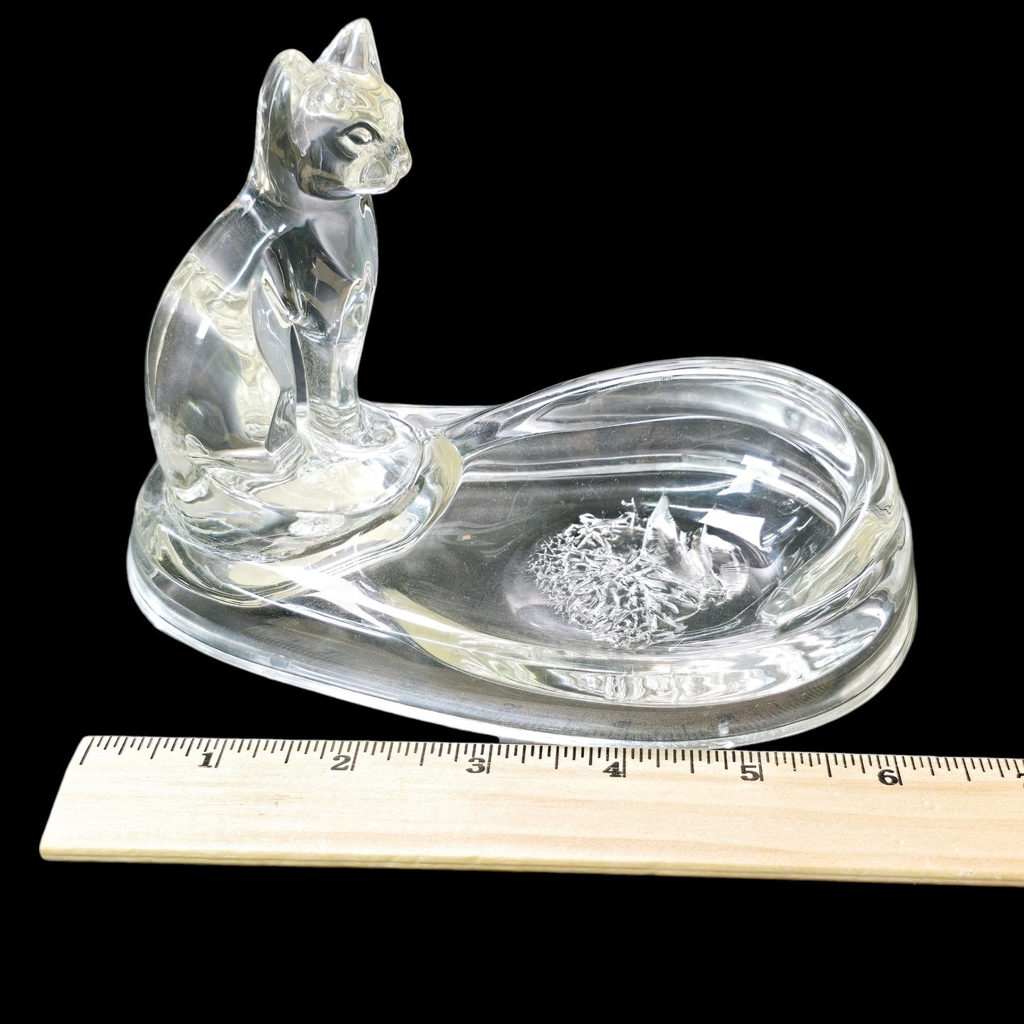 AS IS Acrylic Cat Soap Dish Trinket Dish, Flaw