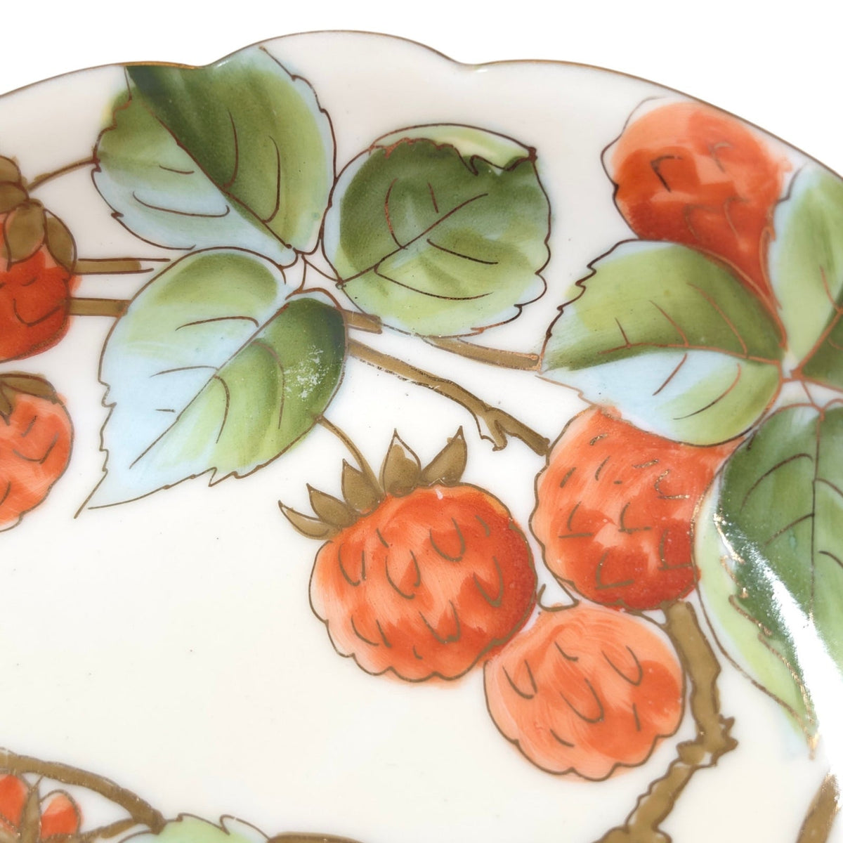 Antique Vienna Austria Raspberry Master Berry Bowl Set 6 c1890–1908