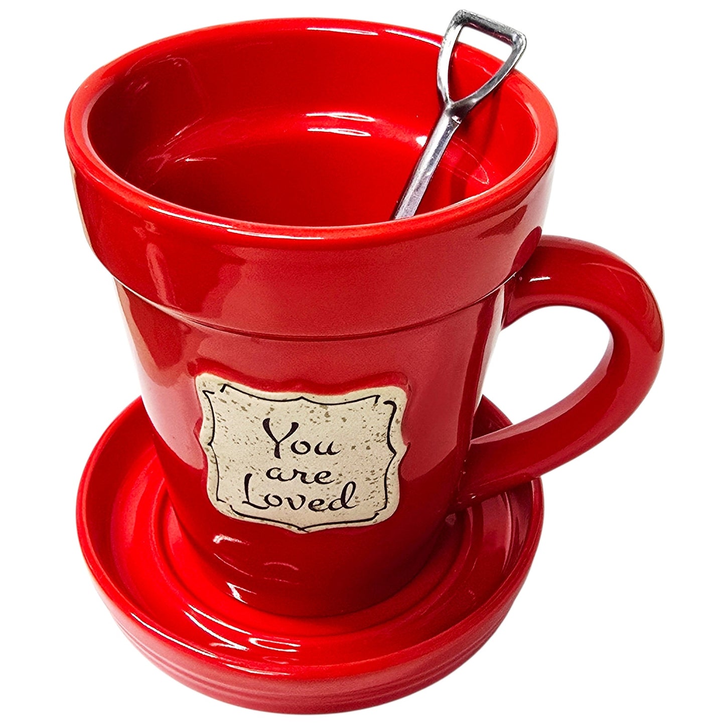 Nicole Brayden "You Are Loved" Flower Pot Mug Set Valentines Gift for Gardeners