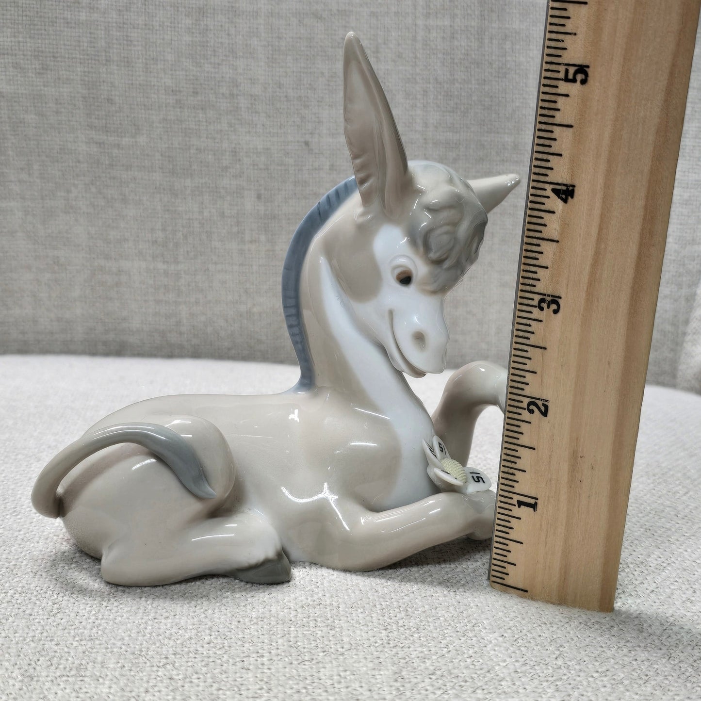 LLADRO Porcelaine DONKEY IN LOVE 4524 Figurine Glazed Daisy Flower SI o NO AS IS