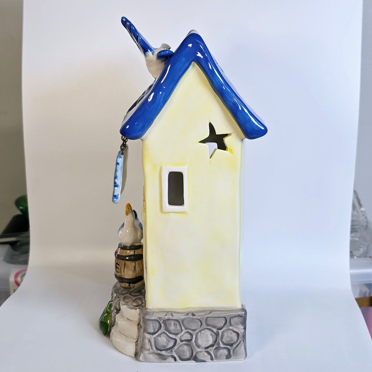 AS IS Blue Sky Pottery "Coral Cove Brew Pub" Tealight House, 2019 Heather Goldminc