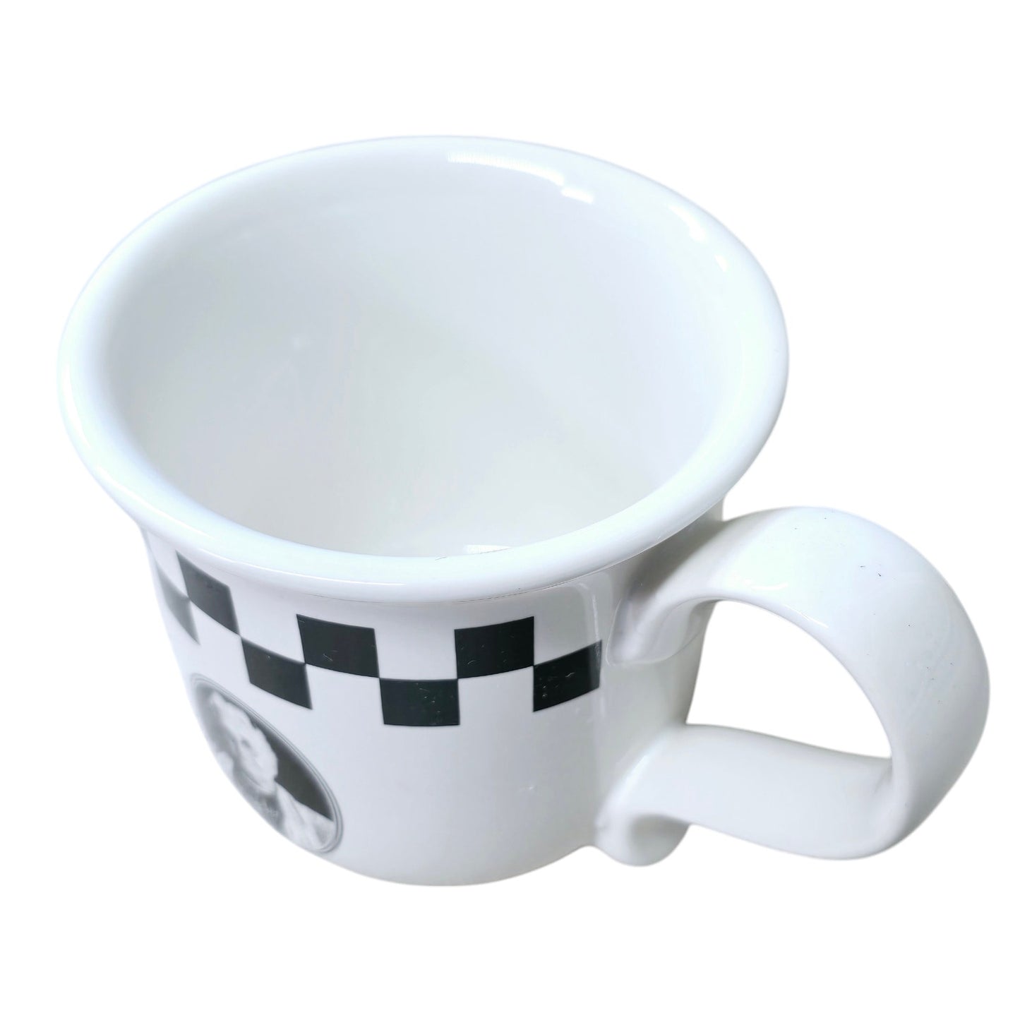 See's Candies Collectible Mug, Candy "Mary See" Coffee Mug Black White Checker