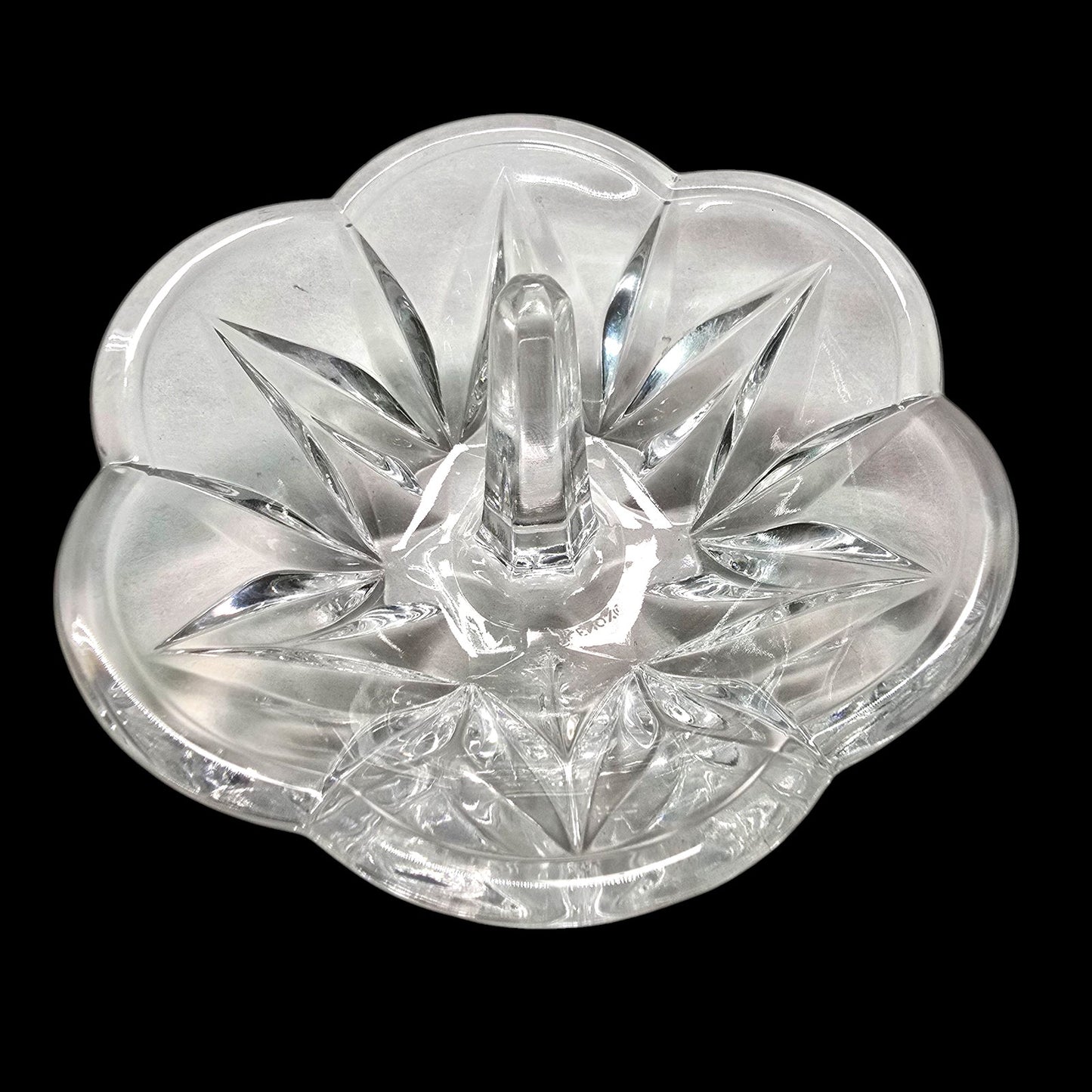 Lenox Lead Crystal Ring Holder, Lenox Ring Dish, Marked