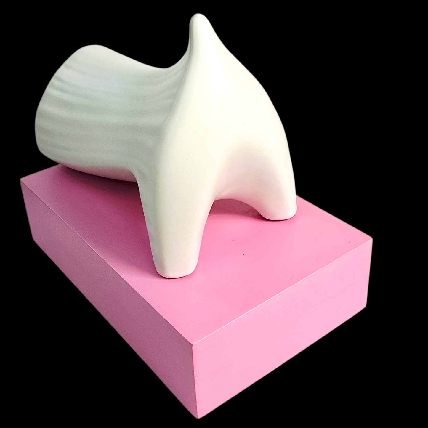 Jonathan Adler Dachshund Bookends Pink & White 2-Pc Menagerie Handmade in Peru