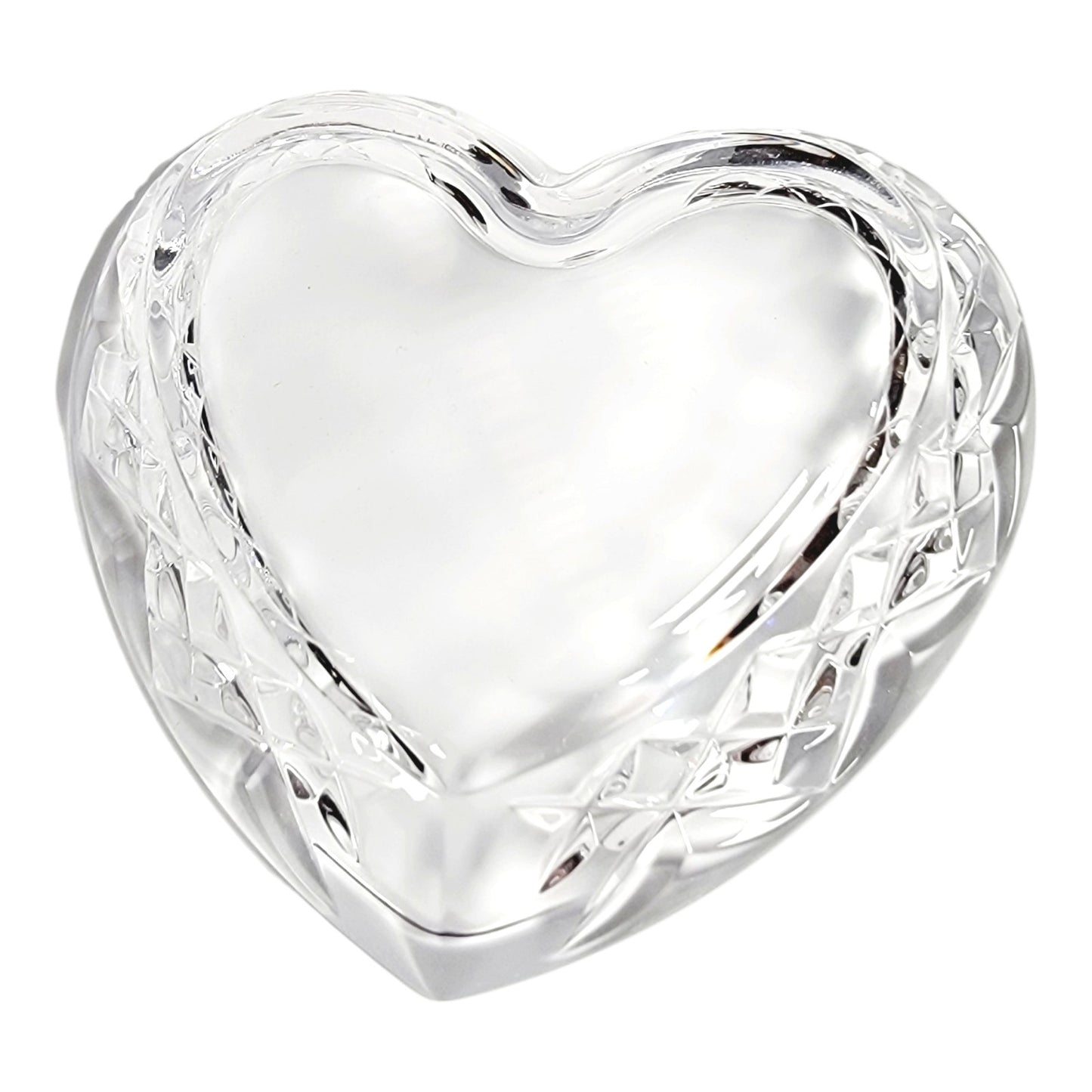 Waterford Lismore Crystal Heart Trinket Box, with Original Box